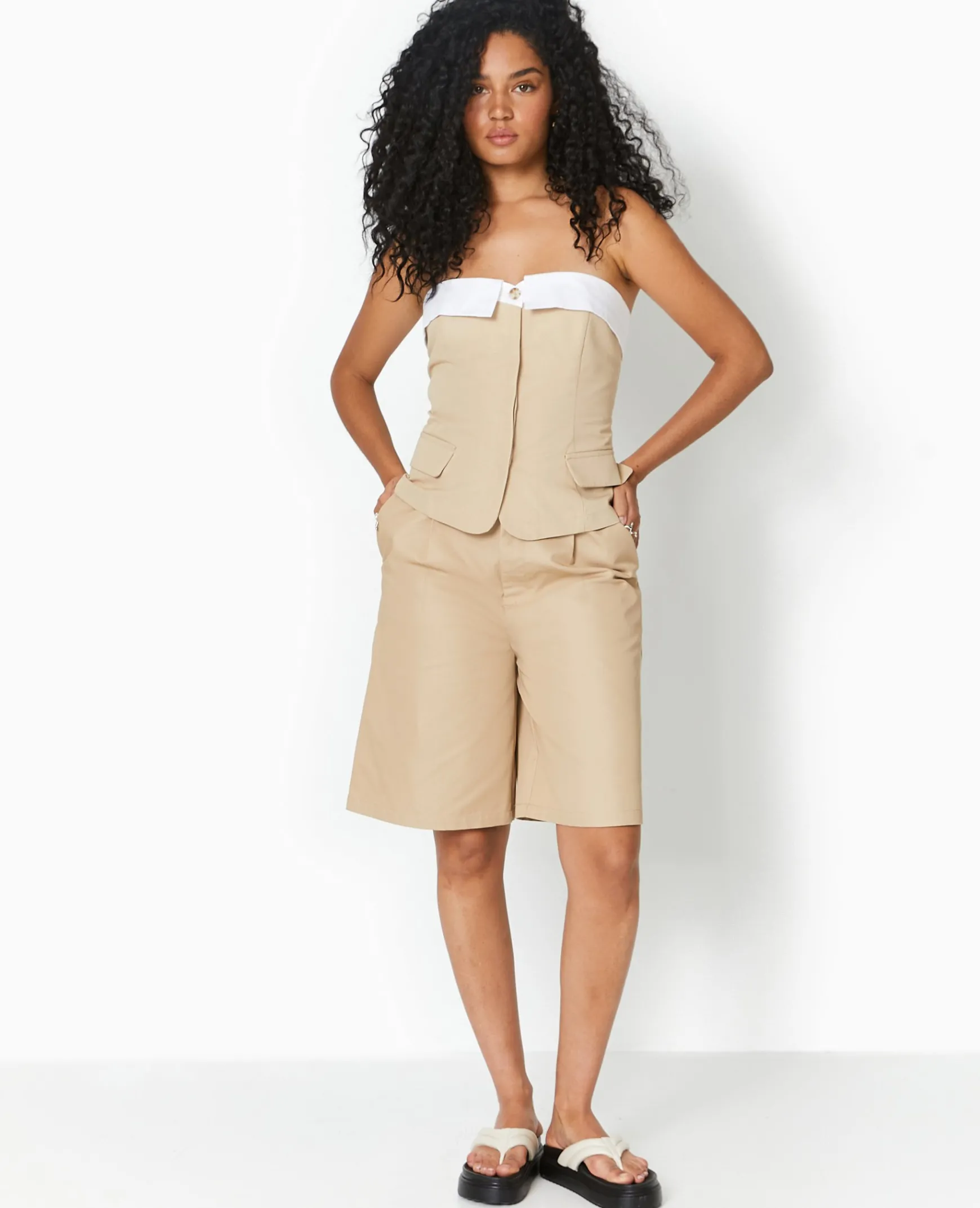 Pimkie Toute La Collection|Short^Bermuda Large En Toile -