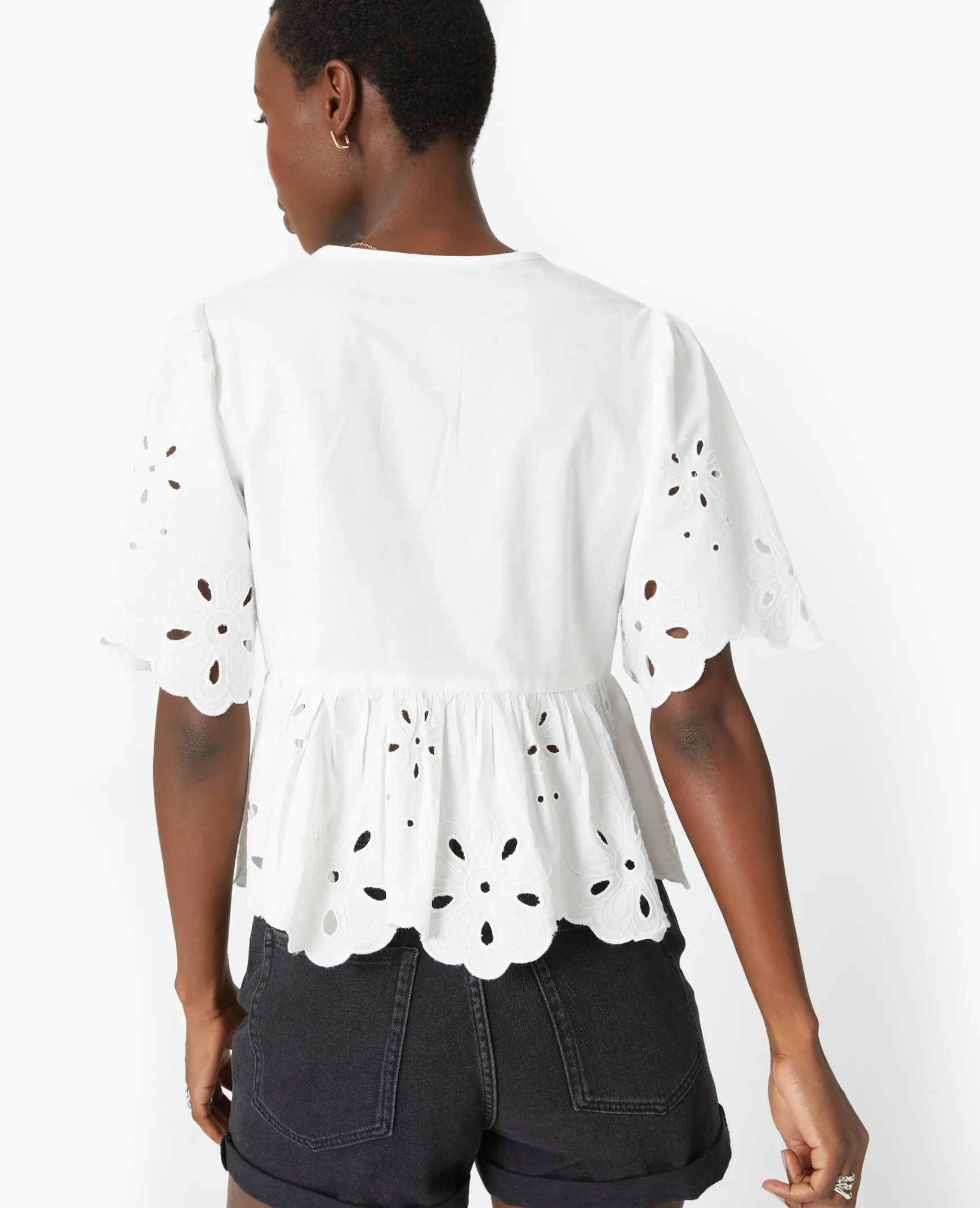 Pimkie Toute La Collection|Chemise Et Blouse^Blouse Avec Broderie Anglaise Et Nouettes -