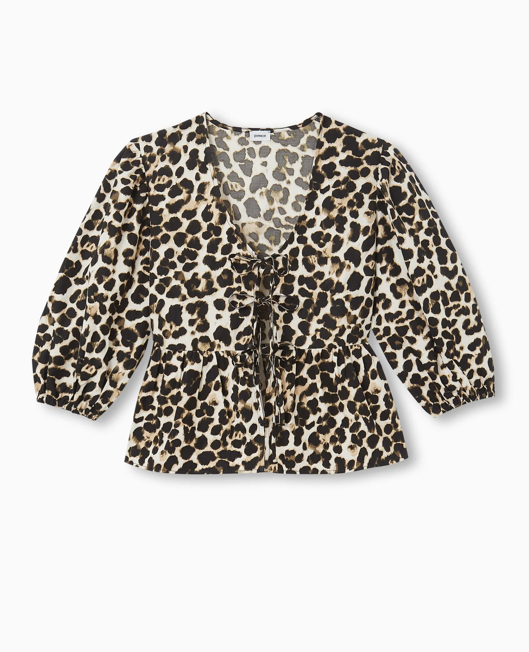 Pimkie Toute La Collection|Chemise Et Blouse^Blouse Avec Nouettes Et Volant Motif Léopard -