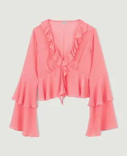 Pimkie Pimkie Positive|Chemise Et Blouse^Blouse Avec Volants En Voile -
