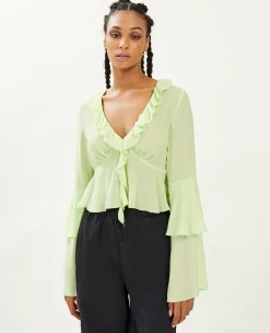 Pimkie Pimkie Positive|Chemise Et Blouse^Blouse Avec Volants En Voile -