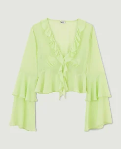 Pimkie Pimkie Positive|Chemise Et Blouse^Blouse Avec Volants En Voile -