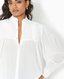 Pimkie Chemise Et Blouse^Blouse Boutonnée Avec Plis - Blanc