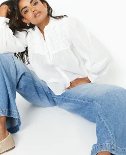 Pimkie Chemise Et Blouse^Blouse Boutonnée Avec Plis - Blanc