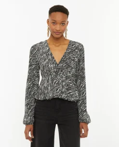 Pimkie Chemise Et Blouse^Blouse Cache-cœur En Tissu Fluide -