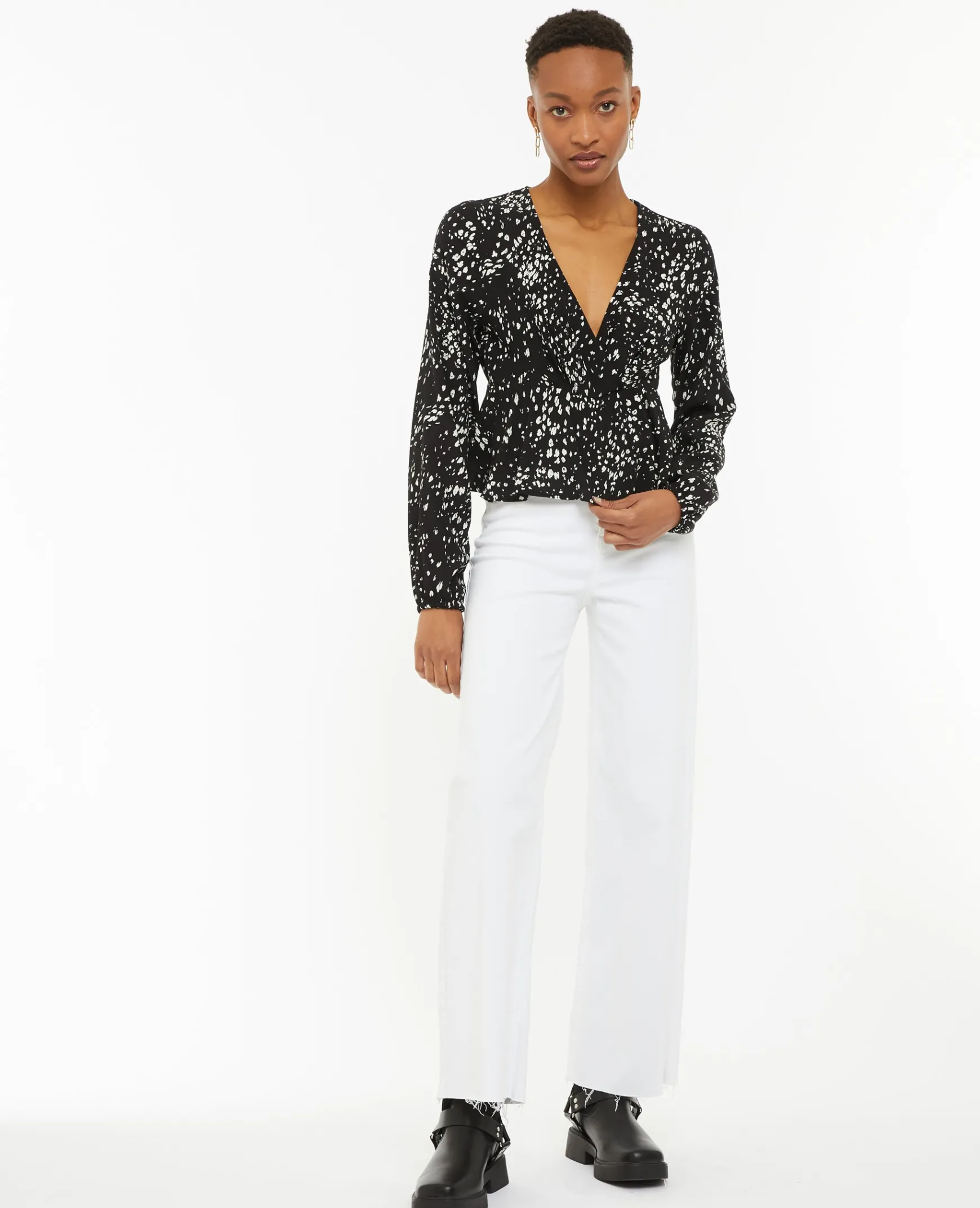 Pimkie Chemise Et Blouse^Blouse Cache-cœur En Tissu Fluide -