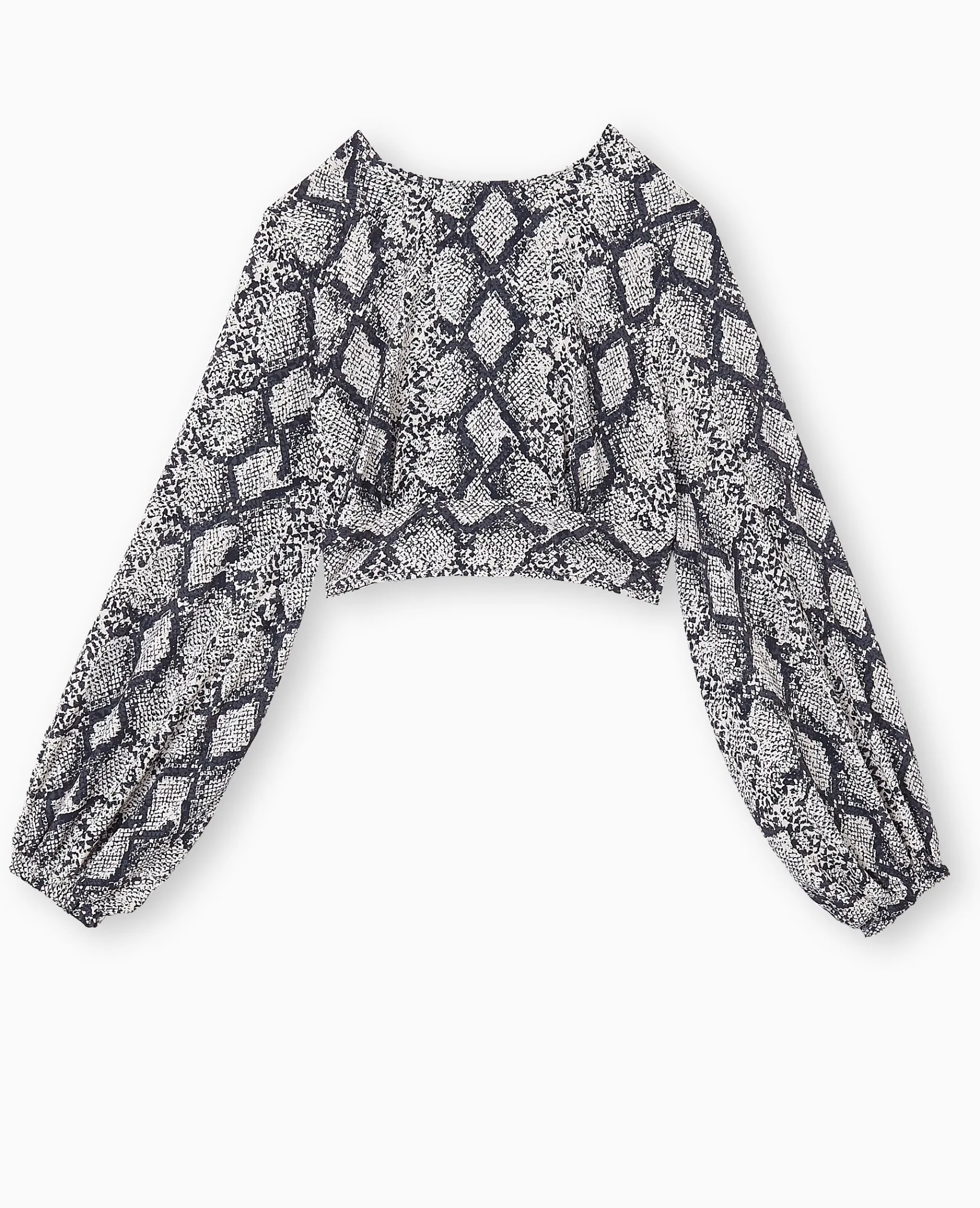 Pimkie Toute La Collection|Chemise Et Blouse^Blouse Courte Avec Découpe Dos Motif Python -