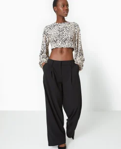 Pimkie Chemise Et Blouse^Blouse Courte Avec Découpe Dos Motif Léopard -