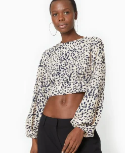 Pimkie Chemise Et Blouse^Blouse Courte Avec Découpe Dos Motif Léopard -