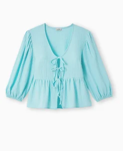 Pimkie Chemise Et Blouse^Blouse En Tissu Gaufré Avec Nouettes -