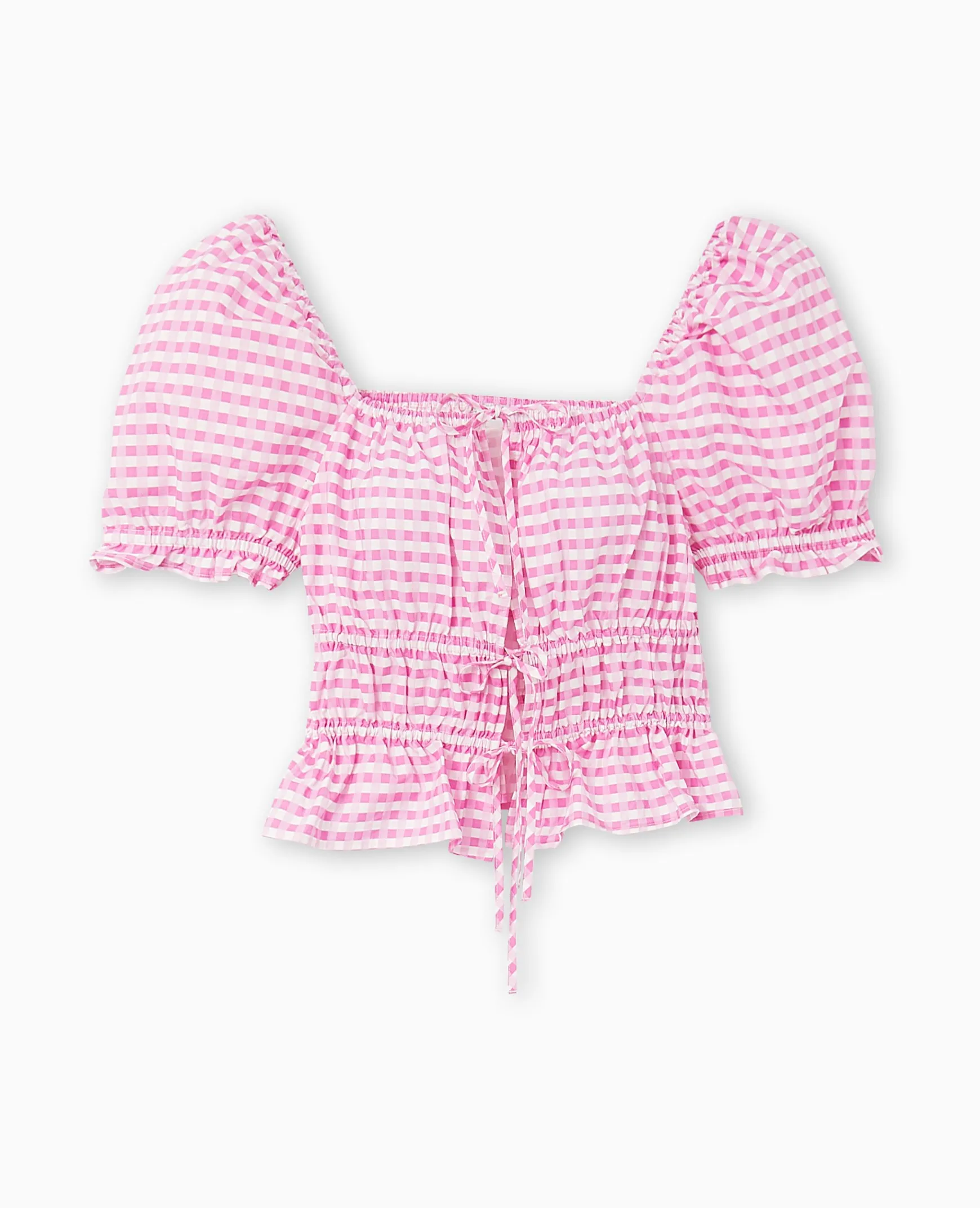 Pimkie Toute La Collection|Chemise Et Blouse^Blouse Encolure Bardot Motif Vichy -