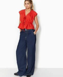 Pimkie Chemise Et Blouse^Blouse Sans Manches Avec Liens à Nouer Et Fronces -