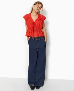Pimkie Chemise Et Blouse^Blouse Sans Manches Avec Liens à Nouer Et Fronces -
