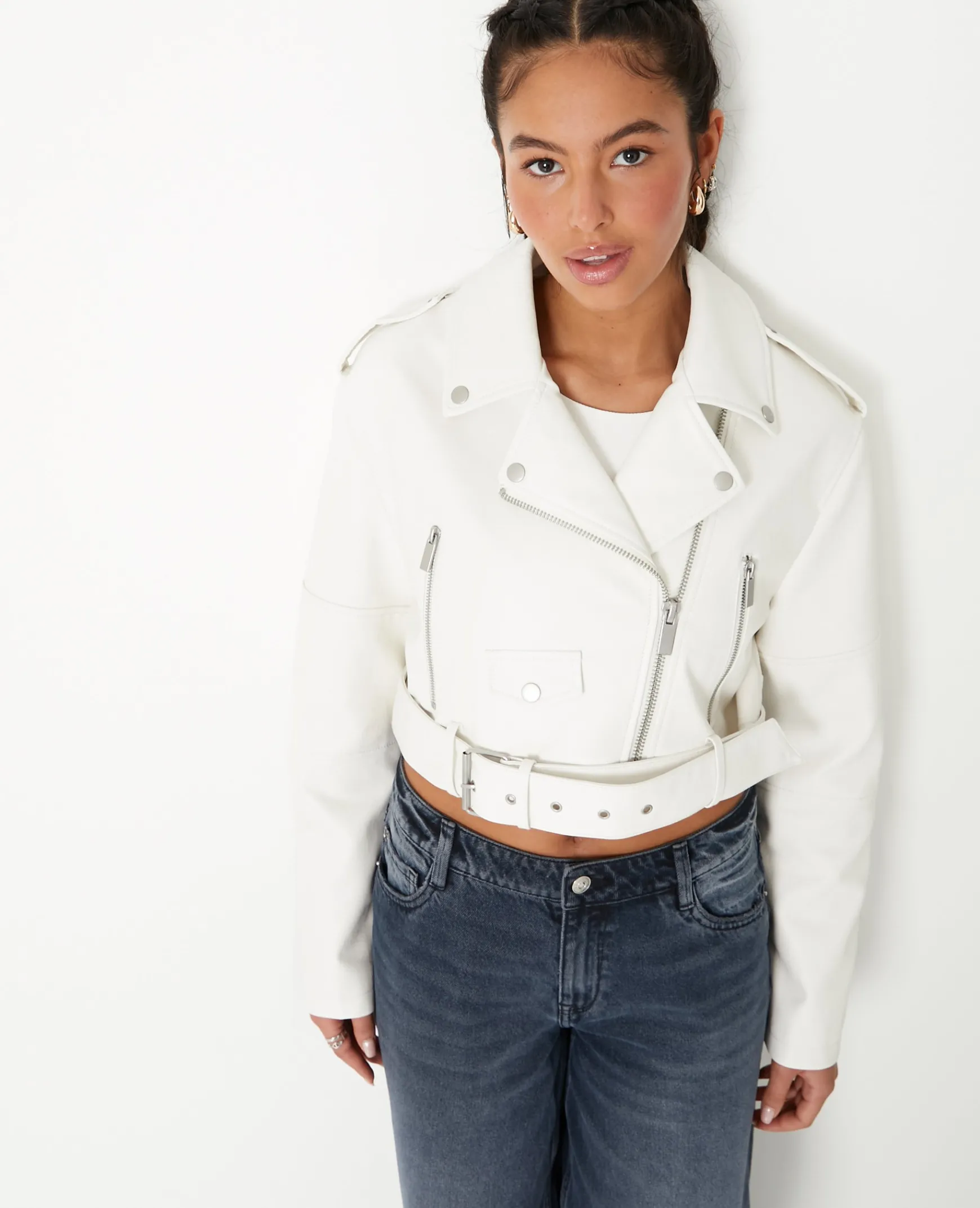 Pimkie Veste Et Blazer^Blouson Biker Court Avec Ceinture -