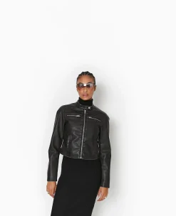 Pimkie Veste Et Blazer^Blouson Biker En Simili Cuir Used -