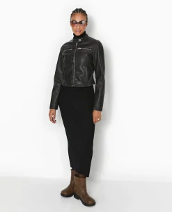 Pimkie Veste Et Blazer^Blouson Biker En Simili Cuir Used -