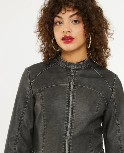 Pimkie Manteau Et Blouson|Veste Et Blazer^Blouson Motard Ajusté En Simili -
