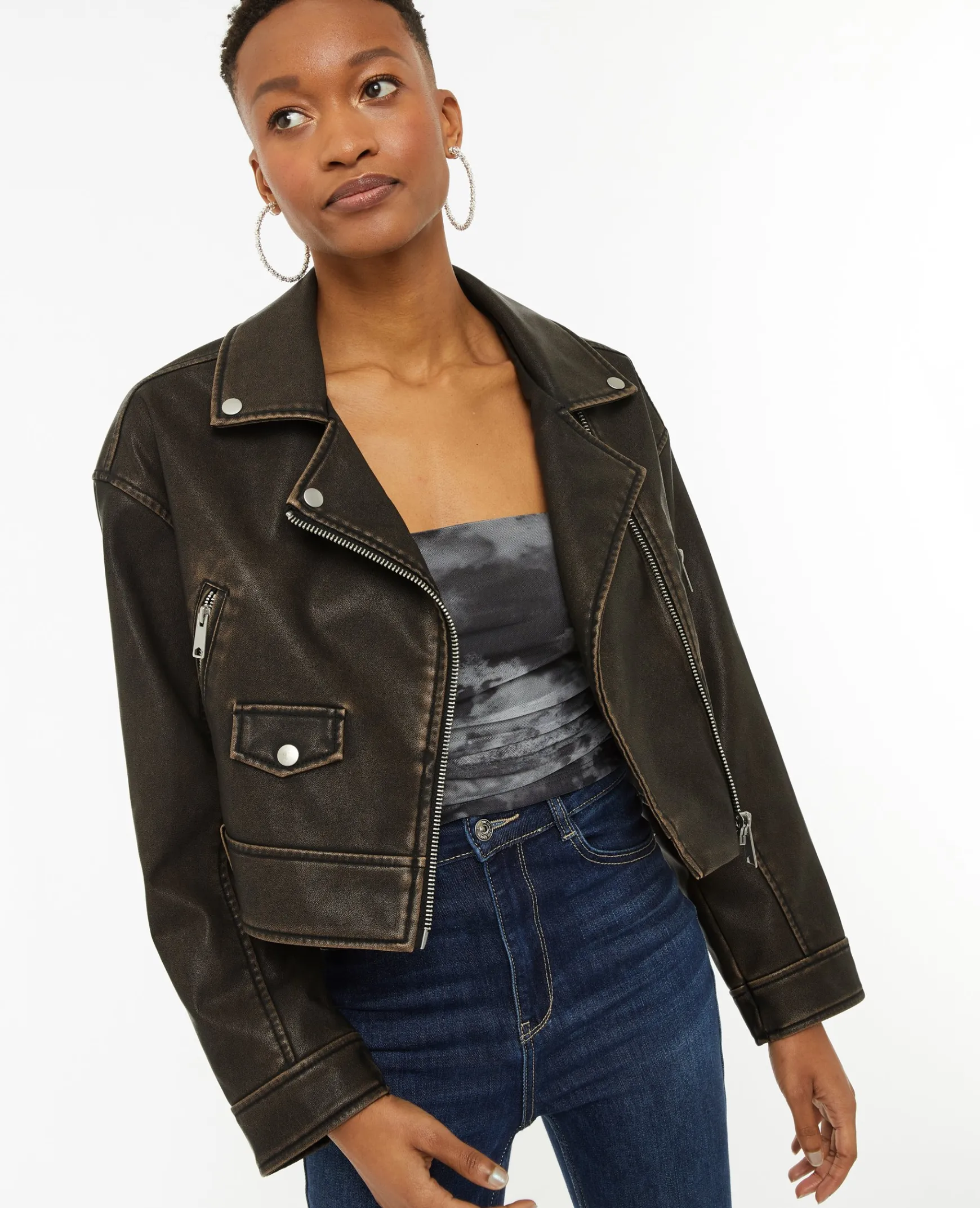 Pimkie Veste Et Blazer^Blouson Motard Court En Simili -