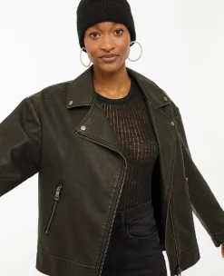 Pimkie Manteau Et Blouson|Veste Et Blazer^Blouson Motard Oversize En Simili -