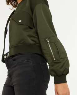 Pimkie Manteau Et Blouson^Bomber Court En Tissu Satiné -