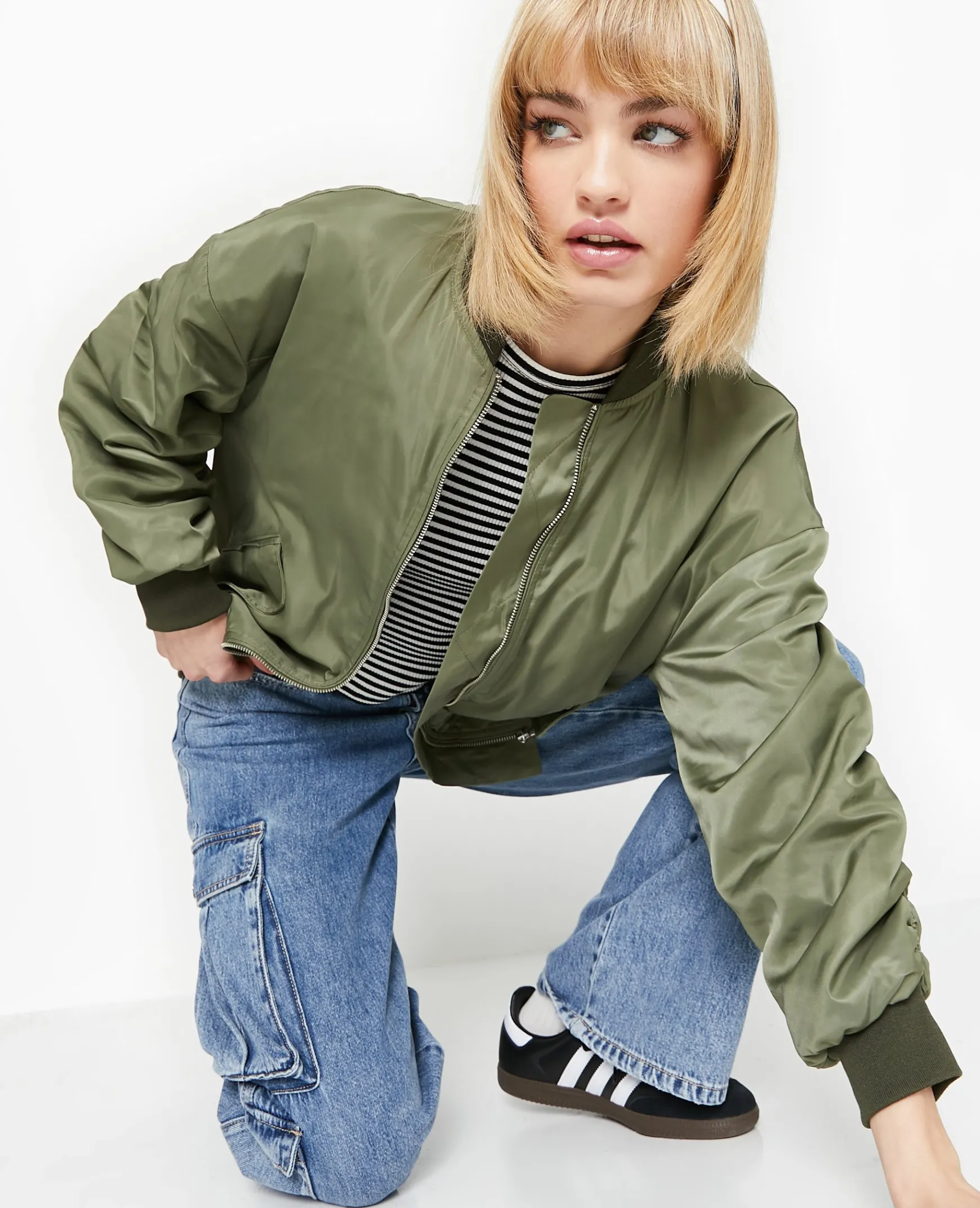 Pimkie Manteau Et Blouson^Bombers Oversize Avec Fronces Dos Et Manches -