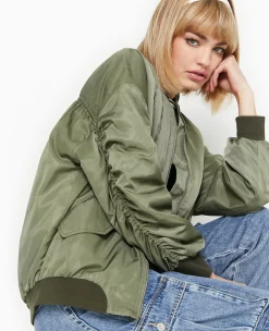 Pimkie Manteau Et Blouson^Bombers Oversize Avec Fronces Dos Et Manches -