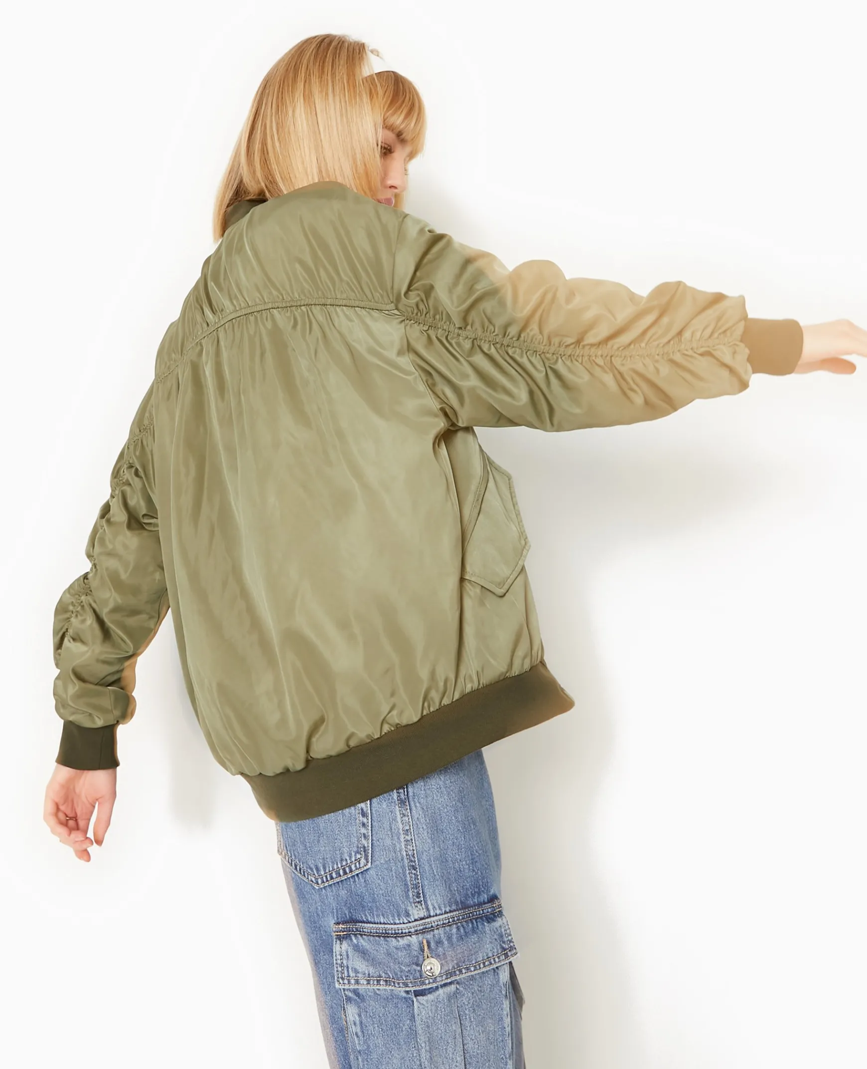 Pimkie Manteau Et Blouson^Bombers Oversize Avec Fronces Dos Et Manches -