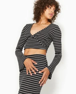 Pimkie Ensembles|Pull Et Gilet^Cache-cœur En Maille Rayée -