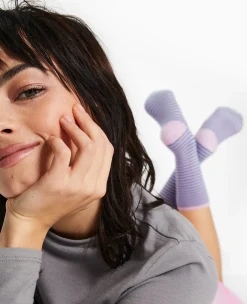 Pimkie Collants Et Chaussettes|Toute La Collection^Chaussettes Rayées Maille Bouclette Intérieure -