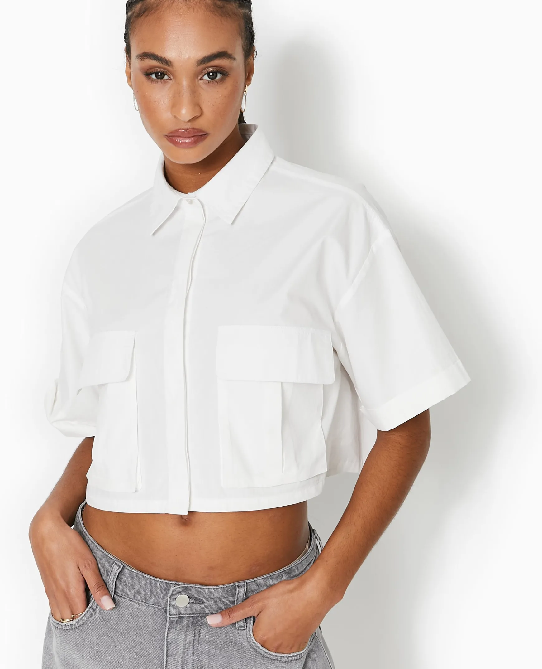 Pimkie Chemise Et Blouse^Chemise Cropped Avec Poches Plaquées -