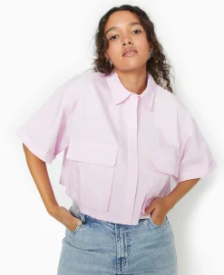 Pimkie Toute La Collection|Chemise Et Blouse^Chemise Cropped Avec Poches Plaquées -