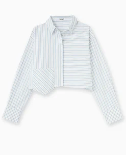 Pimkie Chemise Et Blouse^Chemise Cropped Rayée Avec Poche Décalée -