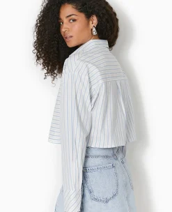Pimkie Chemise Et Blouse^Chemise Cropped Rayée Avec Poche Décalée -