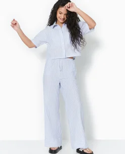 Pimkie Chemise Et Blouse^Chemise Cropped Rayée Façon Pyjama D'homme -