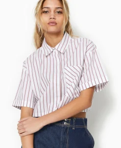 Pimkie Chemise Et Blouse^Chemise Cropped Rayée Façon Pyjama D'homme -