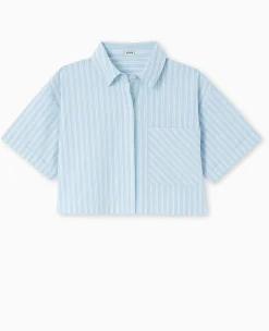 Pimkie Toute La Collection|Chemise Et Blouse^Chemise Cropped Rayée Façon Pyjama D'homme -