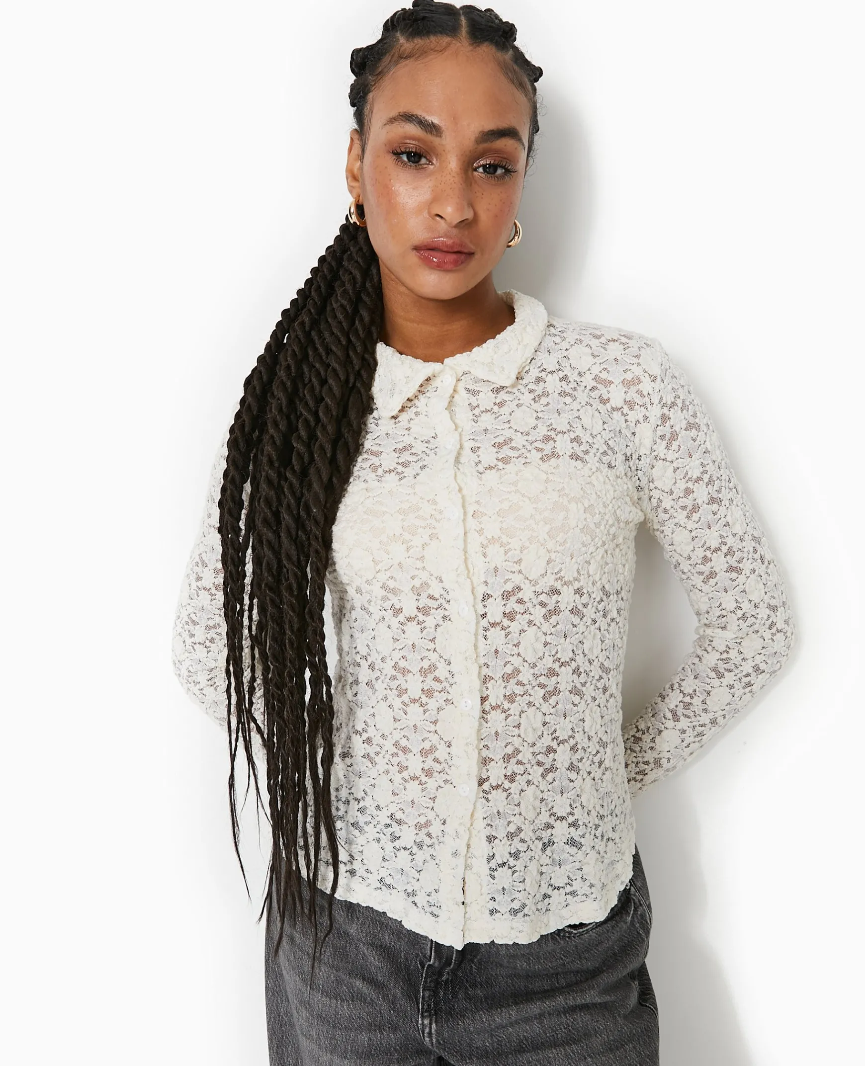 Pimkie Chemise Et Blouse|T-Shirt Et Top^Chemise En Dentelle -