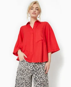 Pimkie Chemise Et Blouse^Chemise Oversize Manches Courte Avec Lin -