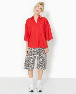 Pimkie Chemise Et Blouse^Chemise Oversize Manches Courte Avec Lin -