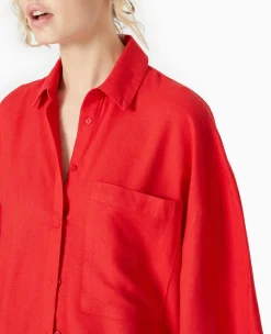 Pimkie Chemise Et Blouse^Chemise Oversize Manches Courte Avec Lin -