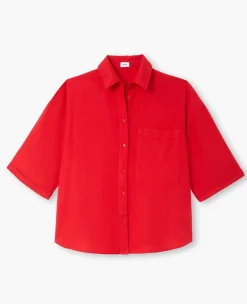 Pimkie Chemise Et Blouse^Chemise Oversize Manches Courte Avec Lin -