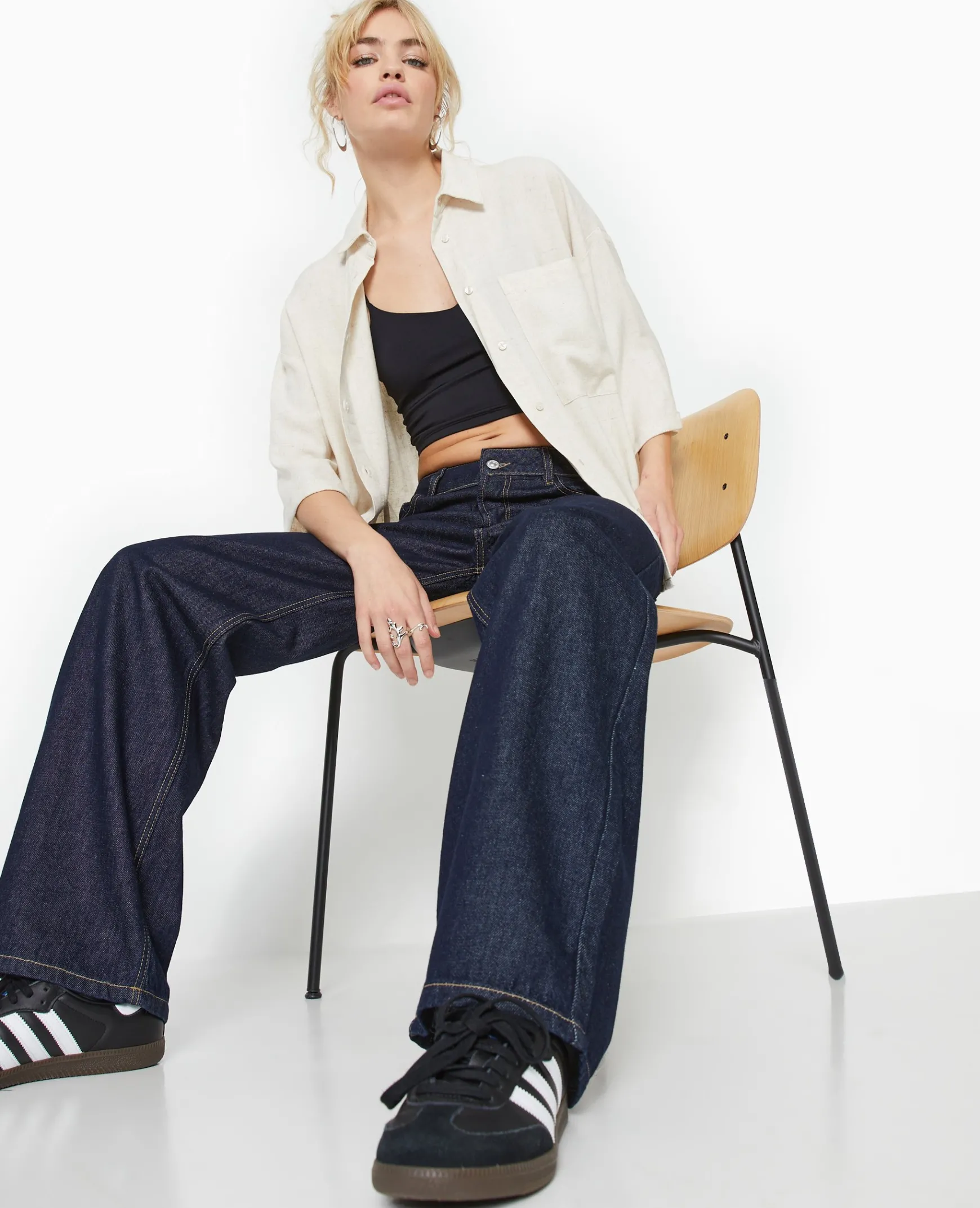 Pimkie Toute La Collection|Chemise Et Blouse^Chemise Oversize Manches Courte Avec Lin -
