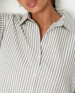 Pimkie Chemise Et Blouse^Chemise Oversize Rayée Avec Col Ouvert -