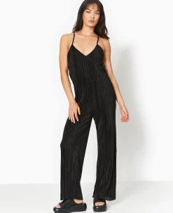 Pimkie Combinaison Et Salopette|Pantalon^Combinaison En Tissu Plissé Avec Fines Bretelles -
