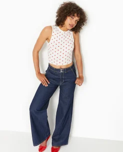 Pimkie Toute La Collection|T-Shirt Et Top^Débardeur Avec Cut-out Dos Motif Pois -