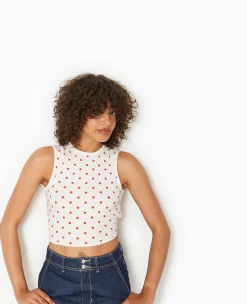 Pimkie Toute La Collection|T-Shirt Et Top^Débardeur Avec Cut-out Dos Motif Pois -