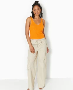 Pimkie Toute La Collection|T-Shirt Et Top^Débardeur Col V En Maille Rustique -