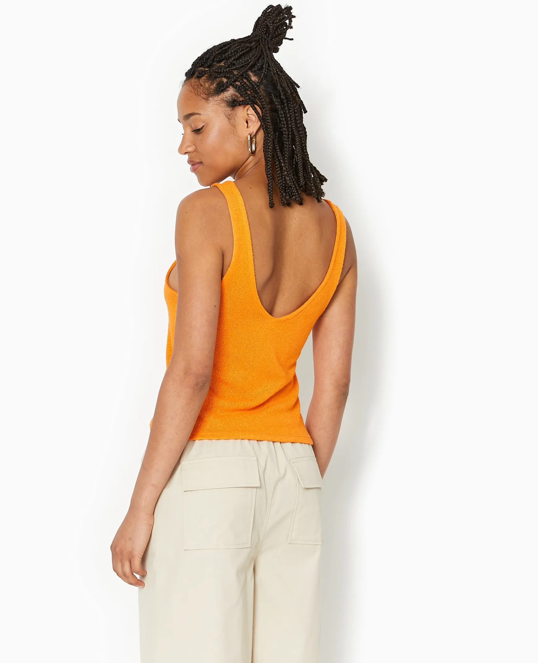 Pimkie Toute La Collection|T-Shirt Et Top^Débardeur Col V En Maille Rustique -