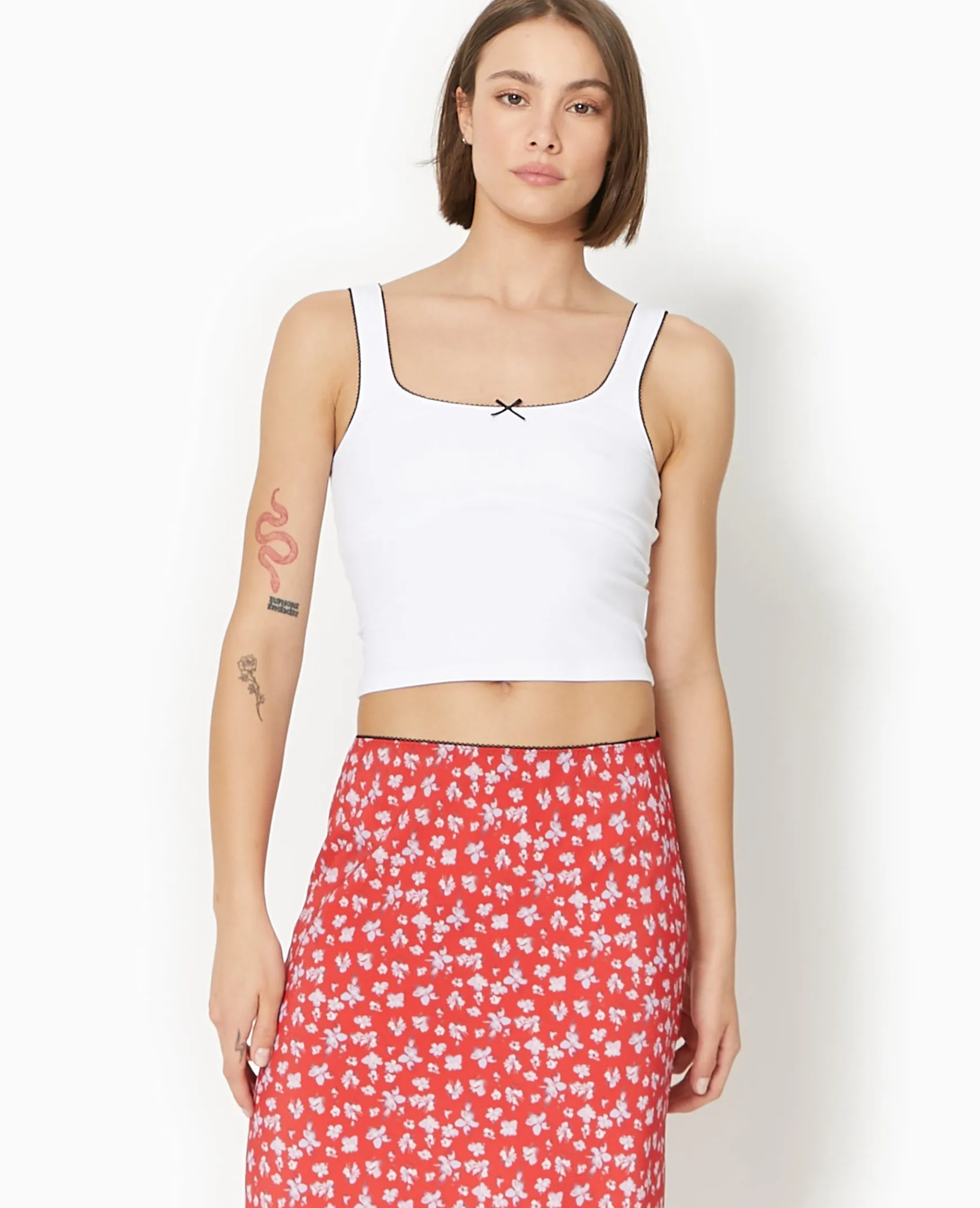 Pimkie Toute La Collection|T-Shirt Et Top^Débardeur Court Avec Nœud -