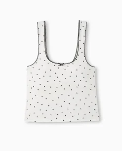 Pimkie T-Shirt Et Top^Débardeur Court Avec Nœud Motif Pois -